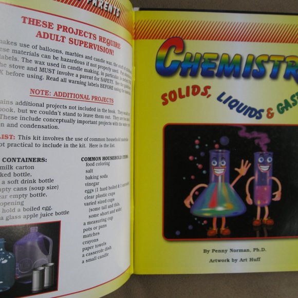 New In Box Science Wiz Penny Norman Chemistry Set Kit Solids Liquids Gases Book - Picture 7 of 10